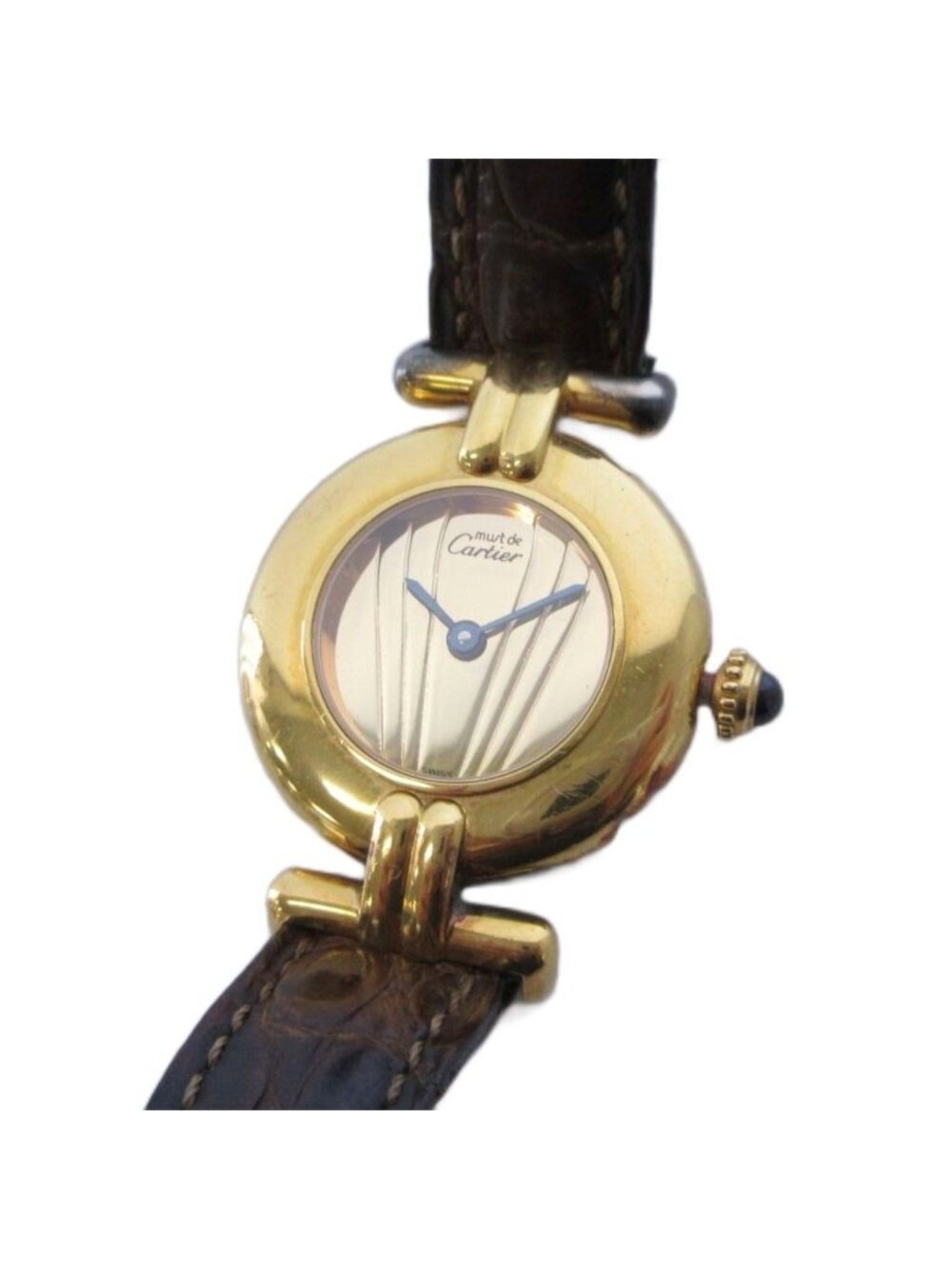Cartier Must Colisee Silver Watch Gold Colored